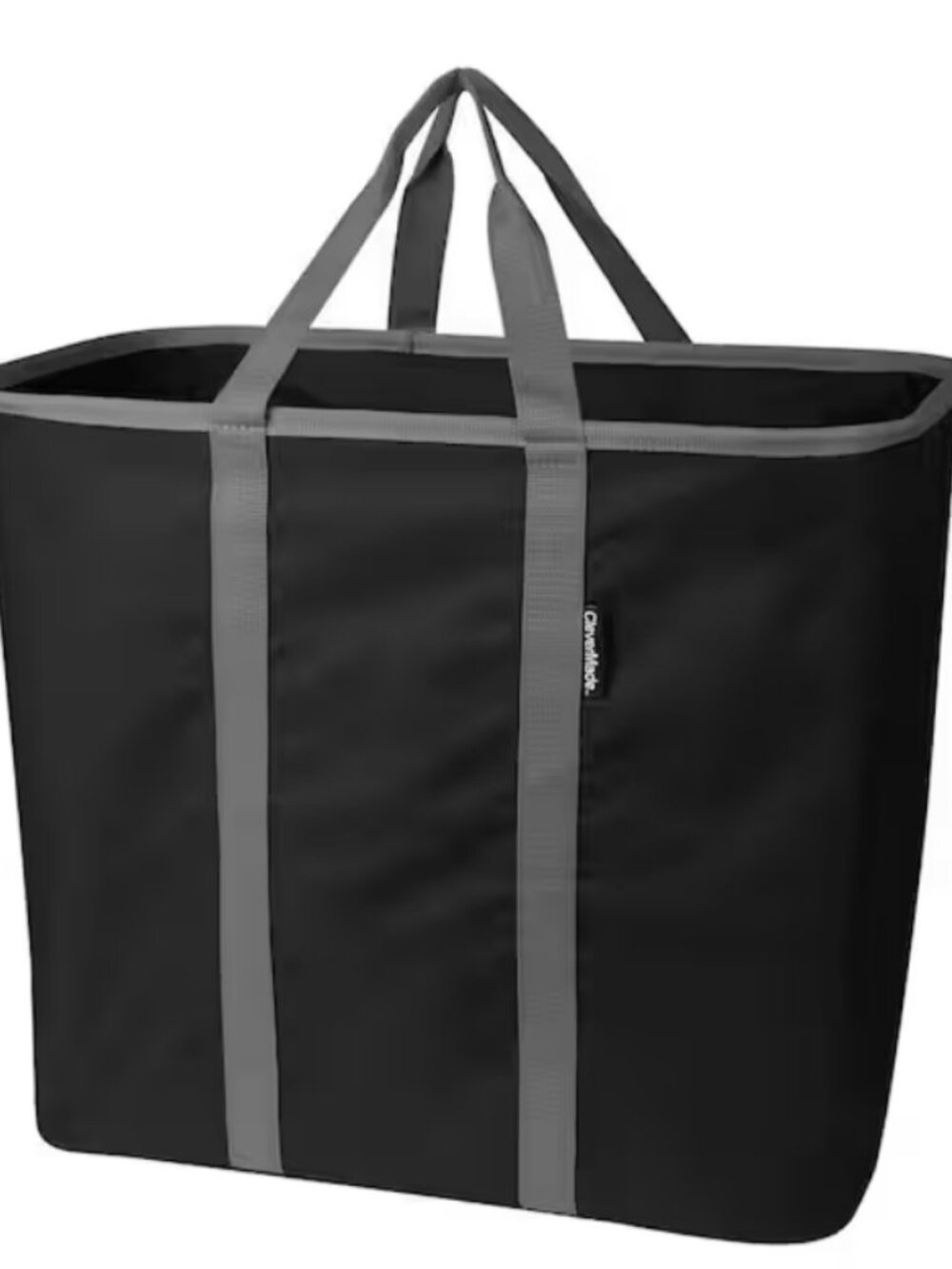 Black Collapsible Laundry Basket, Clevermade X-Large Foldable Clothes Hamper Bag